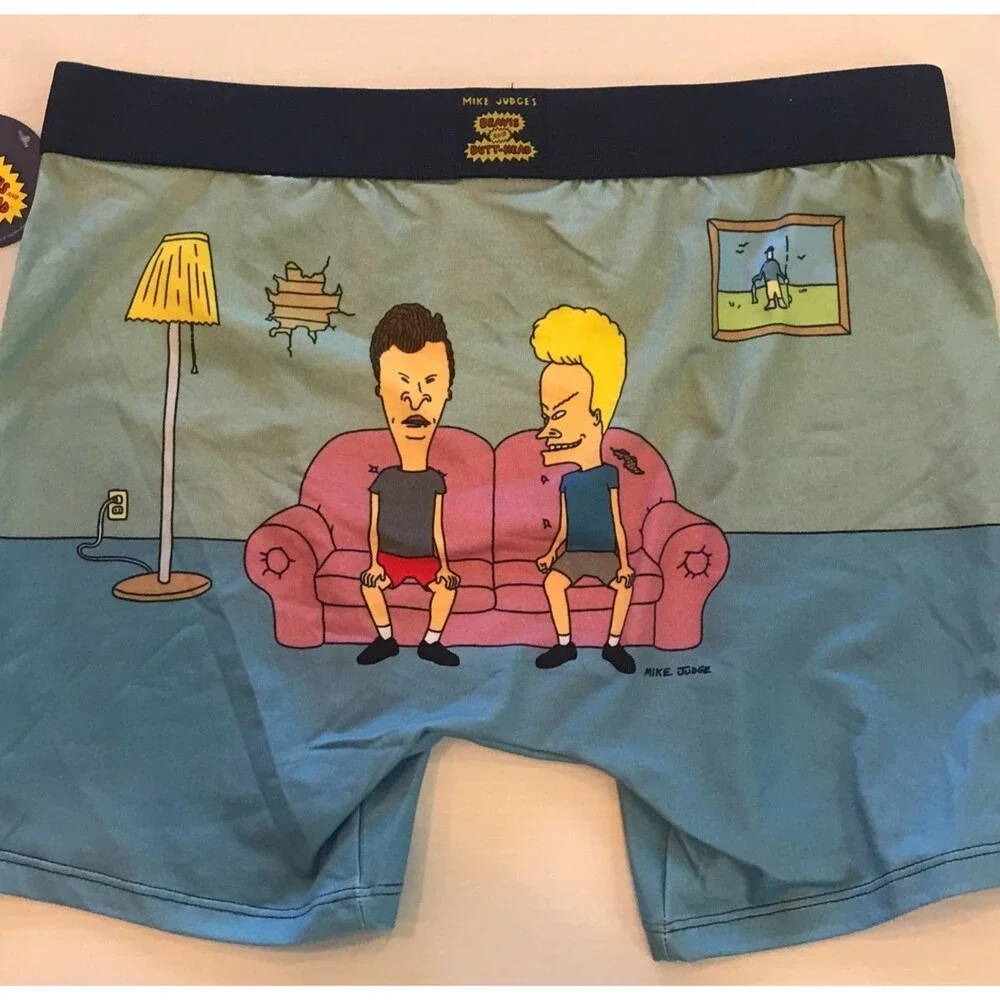 Beavis & Butt-Head CRAZY BOXER Briefs Novelty Print Men's Underwear  L